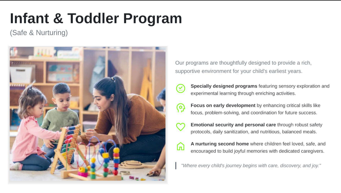 Teacher guiding infants and toddlers during an activity session